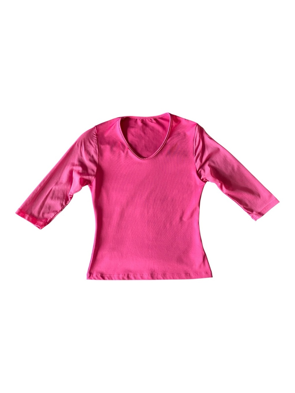 Vintage 90s Natural Basic fushia pink fitted shirt